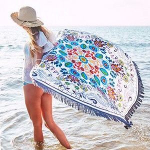 Fringed  Round Mandala cover up/tapestry